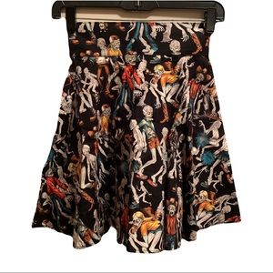 Zombie Skater Skirt Halloween XS ModCloth NWOT